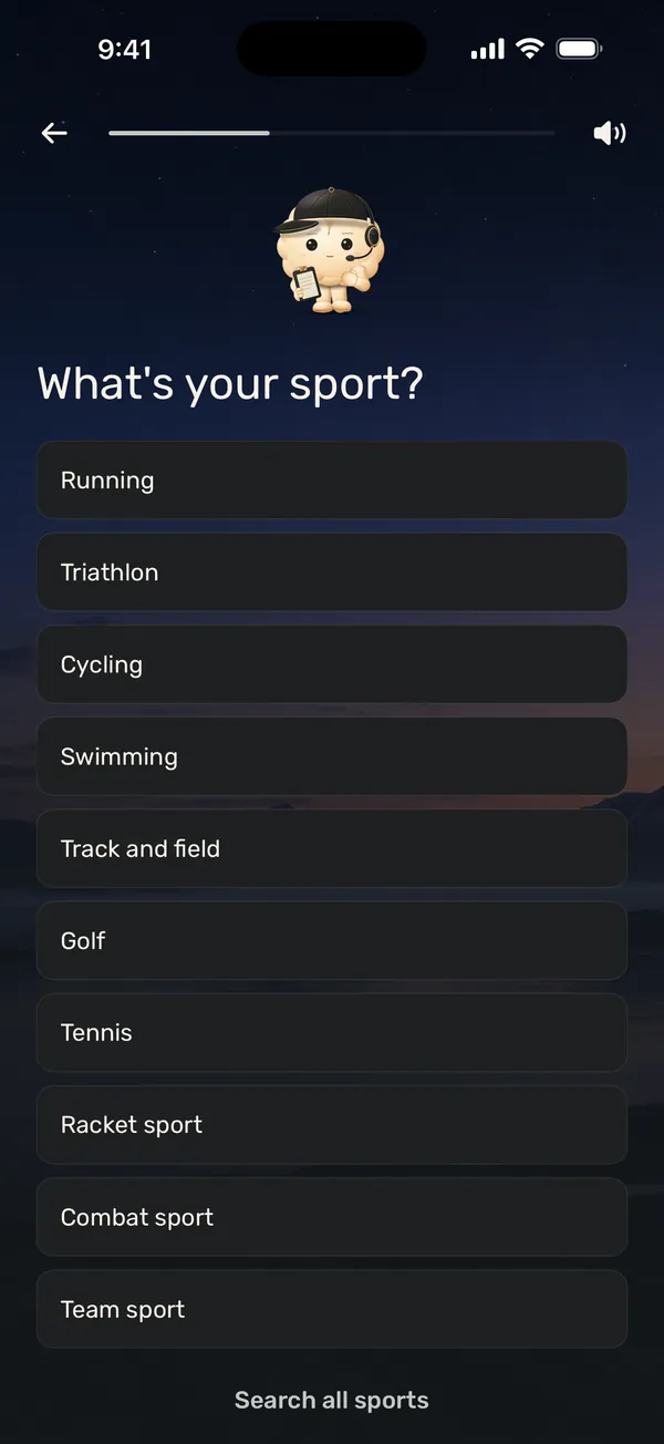 Aomi asks “What’s your sport?” with running, triathlon, cycling, swimming, track and field, golf, tennis and more
