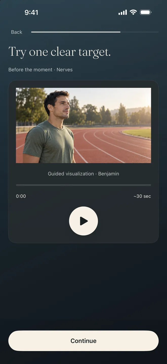 Athlete Mindset app screen